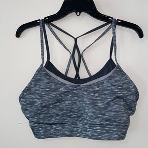Zyia Active Heather Gray Strappy Luxe Sports Bra Size XL